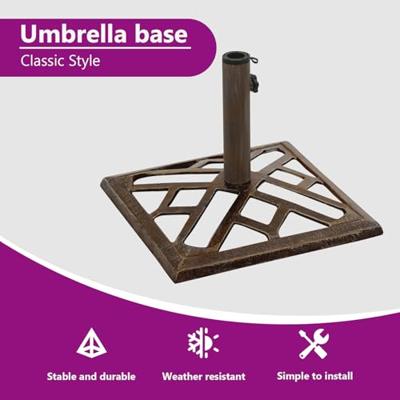 VidaXL Parasolvoet 44x44x31 cm gietijzer bronskleurig