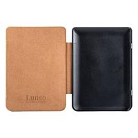 Lunso - Lederen sleepcover hoes - Kobo Nia (6 inch) - Cognac - thumbnail