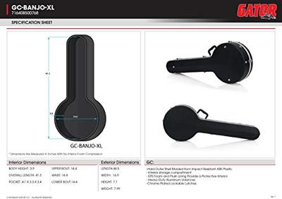 Gator Cases GC-BANJO-XL koffer voor banjo - thumbnail