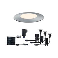 Paulmann 93697 Verlichtingssysteem Plug&Shine LED-buiteninbouwlampen (basisset) Set van 3 stuks LED 7.5 W Warmwit Zilver - thumbnail