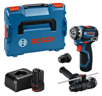 Bosch Blauw GSR 12V-32 FC Professional Accuschroefboormachine - FlexiClick | 2x 2.0Ah accu's | met 2 opzetstukken - 06019N7104 - thumbnail