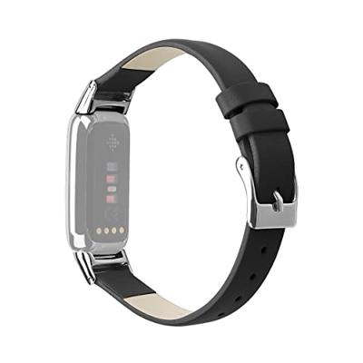 Fitbit Luxe - Leren bandje - Maat: Small - Zwart Fitbit Luxe - Leren bandje - Maat: Small - Zwart