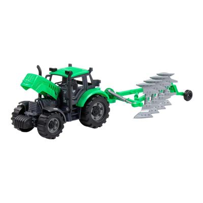 Cavallino tractor met ploeg groen, schaal 1:32 Cavallino tractor met ploeg groen, schaal 1:32