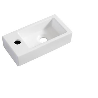 Fontein BWS Rinka 36,5x18x9 cm Kraangat Links Mat Wit