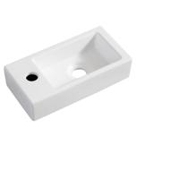 Fontein BWS Rinka 36,5x18x9 cm Kraangat Links Mat Wit - thumbnail