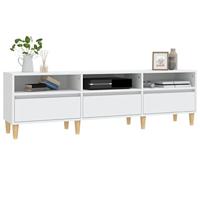 Tv-meubel 150x30x44,5 cm bewerkt hout wit - thumbnail