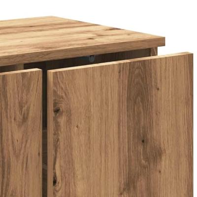 Tv-meubel 80x34x30 cm bewerkt hout artisanaal eikenkleur