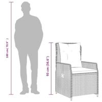 5-delige Tuinset met kussens poly rattan zwart - thumbnail