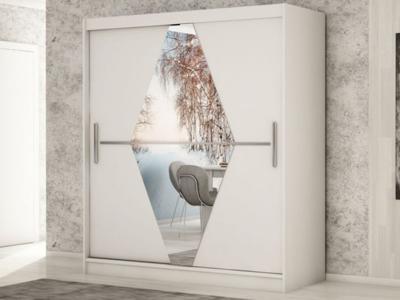 Kast BOLIVAR 2 schuifdeuren 150 cm wit Kast BOLIVAR 2 schuifdeuren 150 cm wit