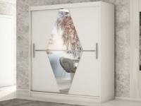 Kast BOLIVAR 2 schuifdeuren 150 cm wit - thumbnail