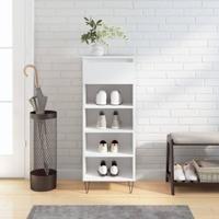 VidaXL Schoenenkast 40x36x105 cm bewerkt hout hoogglans wit - thumbnail