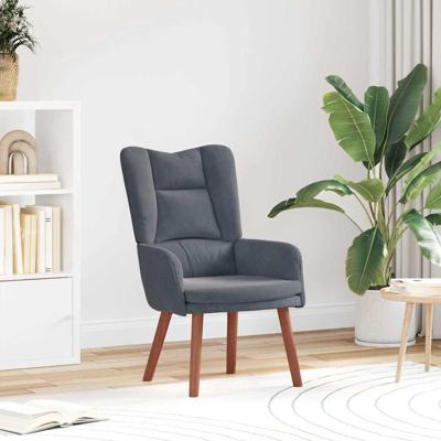 Fauteuil Donkergrijs 63 x 67 x 94 cm Fluweel