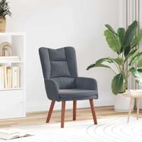 Fauteuil Donkergrijs 63 x 67 x 94 cm Fluweel - thumbnail