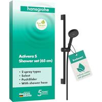 hansgrohe Activera S doucheset 95 - 2jet - EcoSmart unica - met glijstang 65cm - mat zwart 28044670 - thumbnail