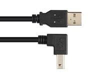 Kabel USB 2.0 A stekker/B stekker schuin 1 m - thumbnail