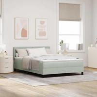 Boxspring bed met matras Lichtgrijs 140 x 200 cm Fluweel - thumbnail