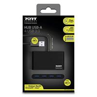 PORT Designs 900121 900121 USB-hub 4 poorten USB-A USB 3.0 5 GBit/s Zwart - thumbnail