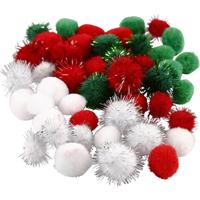 Creativ Company Pompoms kerst, 48st. - thumbnail
