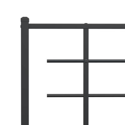 Bedframe met hoofd- en voeteneinde metaal zwart 135x190 cm Bedframe met hoofd- en voeteneinde metaal zwart 135x190 cm