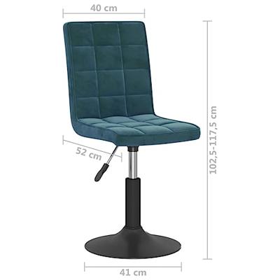 Eetkamerstoelen draaibaar 2 st fluweel blauw