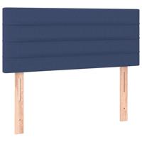 Boxspring met matras en LED stof blauw 120x200 cm - thumbnail