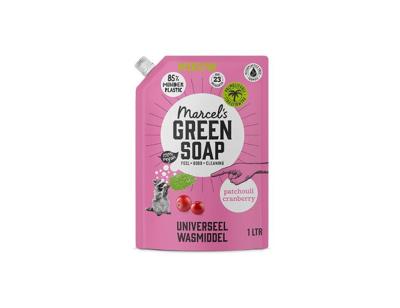 Marcel's Green Soap Wasmiddel - patchouli & cranberry - navulzak - 1 liter