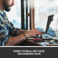Logitech M185 Rood Draadloze Muis - thumbnail