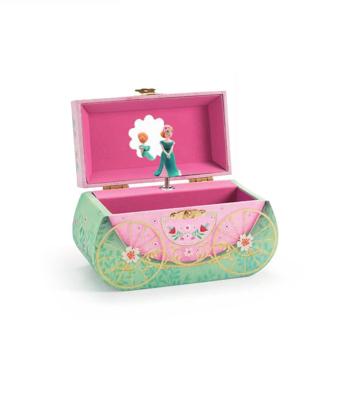 Prinses muziekdoos - DJECO roze, bedrukt Prinses muziekdoos - DJECO roze, bedrukt
