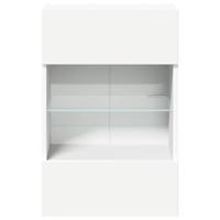 Wandkasten met LED-verlichting voor tv 2 st 40x30x60,5 cm wit - thumbnail