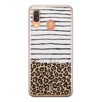 Samsung Galaxy A40 siliconen telefoonhoesje - Leopard lines - thumbnail