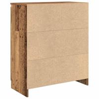 Dressoir met lade 71x35x84 cm spaanplaat oud hout - thumbnail