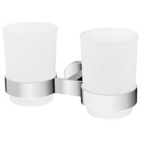 Tandenborstelhouder Haceka Gio Dubbel Glas Met Chroom Haceka - thumbnail