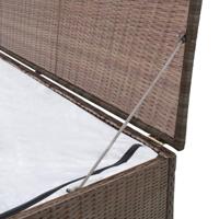 Tuinbox 120x50x60 cm poly rattan bruin - thumbnail