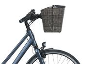 Basil bremen rattan look kf - fietsmand - voorop - donkerbruin - thumbnail