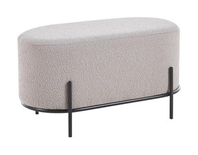Artistiq Poef 'Imberly' 80 x 40cm, bouclé, kleur taupe