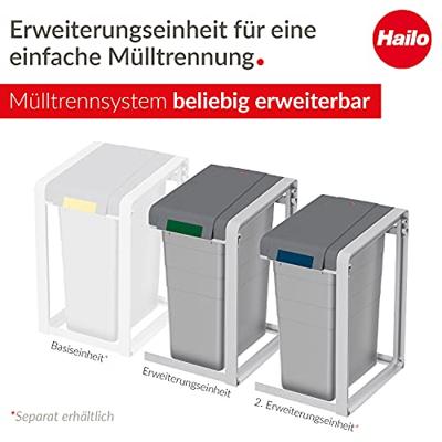 Hailo 0935-302 ProfiLine Öko XL (Expansion Unit) Afvalscheider 38L Grijs