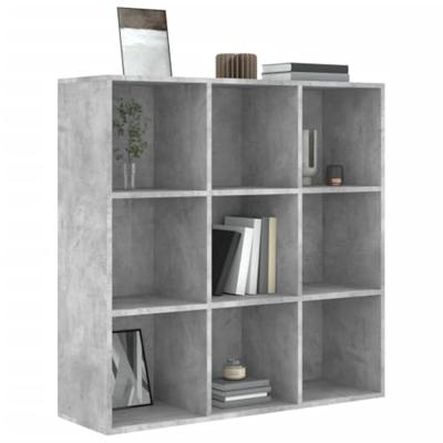 Boekenkast 98x30x98 cm spaanplaat betongrijs