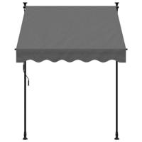 Luifel uittrekbaar 150x150 cm stof en staal antracietkleurig - thumbnail