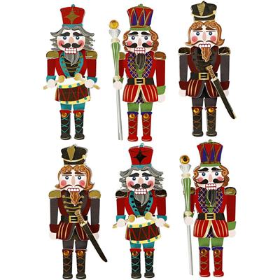 Creativ Company 3d stickers, notenkraker, h: 75 mm, b: 30 mm, dikte 7 mm, 6 stuk/ 1 doos - thumbnail
