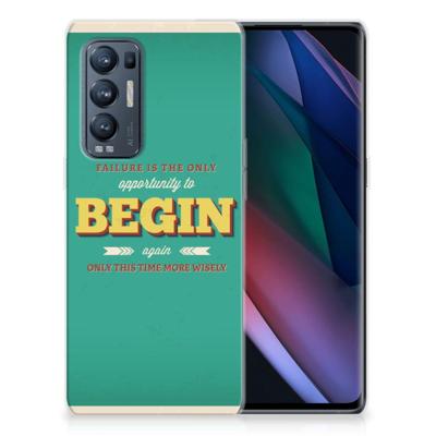 OPPO Find X3 Neo | Siliconen hoesje | met naam Quote Begin OPPO Find X3 Neo | Siliconen hoesje | met naam Quote Begin
