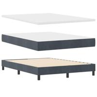 Boxspringbed met matras fluweel donkergrijs 160x200 cm - thumbnail