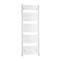 Handdoekradiator Sapho Orbit Gebogen 45x170 cm 732W Wit Sapho - thumbnail