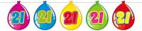 Vlaggenlijn ballonnen 21 jaar - thumbnail