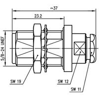 Telegärtner 100024106 100024106 N-connector Bus, recht 50 Ω 1 stuk(s) - thumbnail