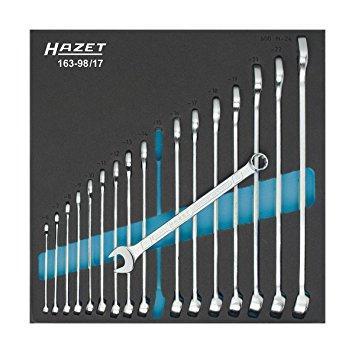 HAZET Ring-steeksleutelset 163-98/17 · Buitentwaalfkant tractieprofiel · 17-delig · 6 - 24 HAZET Ring-steeksleutelset 163-98/17 · Buitentwaalfkant tractieprofiel · 17-delig · 6 - 24