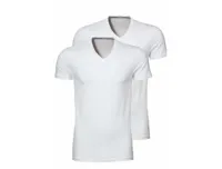 Heren T-Shirt V-hals 2-Pack- 30870 - XXL - Wit - XXL - XXL - XXL - thumbnail