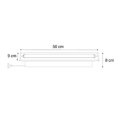QAZQA Moderne grondspot zwart 50 cm incl. LED IP65 - Eline