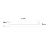 QAZQA Moderne grondspot zwart 50 cm incl. LED IP65 - Eline - thumbnail