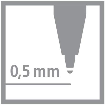 STABILO worker+ roller 0,5 mm etui van 4 stuks assorti