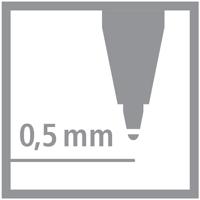 STABILO worker+ roller 0,5 mm etui van 4 stuks assorti - thumbnail